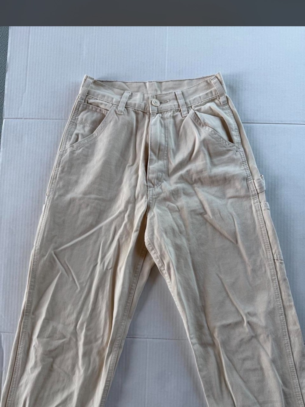 John Galt Cream Carpenter Utility Pants